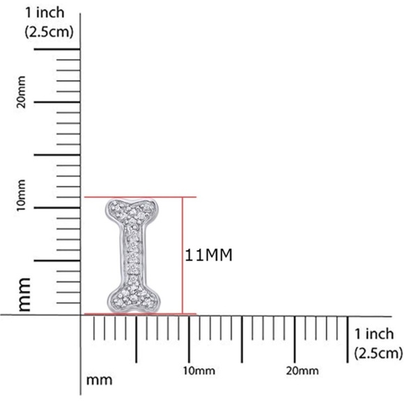 Natural Diamond Dog Bone Earrings - Picture 10 of 10